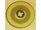 Part No: 2958pb013  Name: Technic, Disk 3 x 3 with Black Rings on Gold Background Pattern (Sticker) - Set 8007