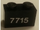 Part No: 3004pb158  Name: Brick 1 x 2 with White '7715' on Transparent Background Pattern (Sticker) - Set 7715