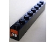 Part No: 3008pb115  Name: Brick 1 x 8 with 'V8' and Orange Slope Pattern on Both Ends (Stickers) - Set 8898