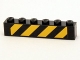 Part No: 3009pb170  Name: Brick 1 x 6 with Black and Yellow Danger Stripes Pattern (Sticker) - Set 4204