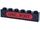 Part No: 3009pb274 Name: Brick 1 x 6 with Red Sign Plaque with 'OWL POST' Pattern (Sticker) - Set 76457 Part No: 3009pb274 Name: Brick 1 x 6 with Red Sign Plaque with 'OWL POST' Pattern (Sticker) - Set 76457