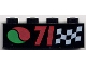 Lot ID: 259935224  Part No: 3010pb014  Name: Brick 1 x 4 with Octan Logo, Red '71', and White Checkered Flag Pattern