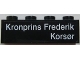 Part No: 3010pb179R  Name: Brick 1 x 4 with 'Kronprins Frederik Korsør' Pattern, 'Korsør' on Right  (Sticker) - Set 1660