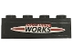 Part No: 3010pb342  Name: Brick 1 x 4 with 'JOHN COOPER WORKS' and Red Stripe on White Oval Pattern (Sticker) - Set 75894