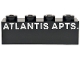 Part No: 3010pb361  Name: Brick 1 x 4 with White 'ATLANTIS APTS.' Pattern