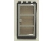 Part No: 30179c01  Name: Door, Frame 1 x 4 x 6 with 4 Holes on Top and Bottom with Light Gray Door with 3 Panes and Square Handle with Fixed Trans-Brown Glass (30179 / x39c02)