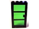 Lot ID: 322539746  Part No: 30179c02  Name: Door, Frame 1 x 4 x 6 with 4 Holes on Top and Bottom with Black Door with 3 Panes and Square Handle with Fixed Trans-Green Glass (30179 / x39c03)