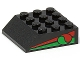 Part No: 30182pb02  Name: Slope 45 4 x 4 with Octan Logo and Red & Green Stripe Pattern