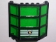 Lot ID: 413531217  Part No: 30185c05pb01  Name: Window Bay 3 x 8 x 6 with Trans-Green Glass and Police Shield Logo Pattern