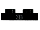 Part No: 3023pb13  Name: Plate 1 x 2 with Silver Bugatti Logo Pattern