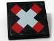 Part No: 30258pb012  Name: Road Sign 2 x 2 Square with Clip with Crossed Bars (Train Crossing) Pattern (Sticker) - Set 10128