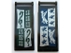 Part No: 30292pb039  Name: Flag 7 x 3 with Bar Handle with HP Slytherin Banner / Ravenclaw Banner Pattern (Stickers) - Set 75954