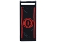 Part No: 30292pb060  Name: Flag 7 x 3 with Bar Handle with Banner with Red Stripes and Eye of Sauron in Circle Pattern (Sticker) - Set 10333