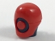 Part No: 30329pb01  Name: Minifigure, Head, Modified Helmet with Neck Ridges and Red Mask with Red Circle Pattern