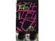 Part No: 30350bpb058  Name: Tile, Modified 2 x 3 with 2 Clips with Magenta Map and Lime Notes Pattern 1(Sticker) - Set 79117