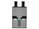 Part No: 30350bpb108  Name: Tile, Modified 2 x 3 with 2 Clips with Minecraft Pixelated Black Eyebrows, Dark Turquoise Eyes and Dark Bluish Gray Nose Pattern