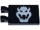 Part No: 30350bpb111  Name: Tile, Modified 2 x 3 with 2 Clips with Bowser Head Pattern