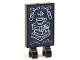 Part No: 30350bpb205  Name: Tile, Modified 2 x 3 with 2 Open O Clips with White 'Coffee & BOOKS' on Dark Blue Sign Pattern (Sticker) - Set 41704