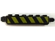 Part No: 30388pb013L  Name: Hinge Brick 1 x 6 Locking, 9 Teeth with Black and Yellow Danger Stripes Pattern Model Left Side (Sticker) - Set 7713