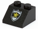 Lot ID: 232725626  Part No: 3039pb017  Name: Slope 45 2 x 2 with Police Yellow Star Badge Pattern