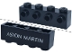 Part No: 30414pb03  Name: Brick, Modified 1 x 4 with Studs on Side with White 'ASTON MARTIN' Pattern (Sticker) - Set 76925