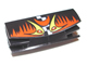 Part No: 30622pb03  Name: Vehicle, Grille 1 x 4 with Two Pins with Flames and Eyes Pattern
