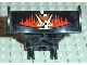 Part No: 30626pb01  Name: Vehicle, Spoiler 3 x 4 x 6 with Red and Yellow Jack Stone Pattern