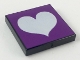 Part No: 3068pb0083  Name: Tile 2 x 2 with Light Violet Heart on Purple Background Pattern