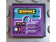 Lot ID: 23943272  Part No: 3068pb0110  Name: Tile 2 x 2 with Turquoise Screen on Purple Background Pattern (Sticker) - Sets 3038 / 8266
