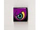 Part No: 3068pb0185L  Name: Tile 2 x 2 with Purple Eye Left Pattern (Sticker) - Set 8257