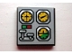 Lot ID: 403214115  Part No: 3068pb0220  Name: Tile 2 x 2 with Avionics Helicopter Controls Pattern (Sticker) - Set 8425