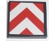 Lot ID: 138721226  Part No: 3068pb0221  Name: Tile 2 x 2 with Red and White Chevron Stripes Pattern (Sticker) - Sets 7632 / 7633 / 60098