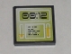 Lot ID: 70931829  Part No: 3068pb0294  Name: Tile 2 x 2 with Lime Computer Screen with '00:12' Pattern (Sticker) - Set 8971