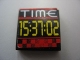 Lot ID: 237899852  Part No: 3068pb0351  Name: Tile 2 x 2 with White 'TIME' and Yellow '15:37:02' Pattern (Sticker) - Set 8279