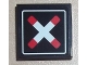 Part No: 3068pb0432  Name: Tile 2 x 2 with Crossed Bars (Train Crossing) Pattern (Sticker)