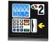 Part No: 3068pb0773  Name: Tile 2 x 2 with '02.12', Buttons, Card Swipe, Yellow Arrow, Octan Logo and Number 2 Pattern (Sticker) - Set 4207
