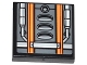 Lot ID: 234587839  Part No: 3068pb0856  Name: Tile 2 x 2 with Orange Stripes, Air Intakes and Pipes Pattern (Sticker) - Set 75049