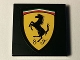 Lot ID: 337796086  Part No: 3068pb0896  Name: Tile 2 x 2 with Ferrari Logo with Black Border Pattern (Sticker) - Set 40194