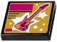Part No: 3068pb0949  Name: Tile 2 x 2 with Guitar and Stars Pattern (Sticker) - Set 41106