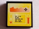 Lot ID: 283695956  Part No: 3068pb1014  Name: Tile 2 x 2 with Target Screen, Levers and Text Lines on Yellow Background Pattern (Sticker) - Set 8636