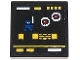 Part No: 3068pb1302  Name: Tile 2 x 2 with Video Game Display with Blue Ninja, White Monsters with Red Eyes and Yellow Squares and Rectangles Pattern (Sticker) - Set 71712