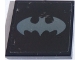 Part No: 3068pb1311  Name: Tile 2 x 2 with Dark Bluish Gray Batman Logo on Black Background Pattern (Sticker) - Set 70915