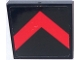 Part No: 3068pb1312  Name: Tile 2 x 2 with Red Chevron/Arrow on Black Background Pattern (Sticker) - Set 70915