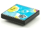 Part No: 3068pb1556  Name: Tile 2 x 2 with BeatBit Album Cover - Minifigure Sweating in Striped Shirt with Sun Pattern