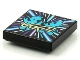 Part No: 3068pb1563  Name: Tile 2 x 2 with BeatBit Album Cover - Bright Light Blue Alien Dancers Pattern