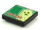 Lot ID: 292216511  Part No: 3068pb1619  Name: Tile 2 x 2 with BeatBit Album Cover - Green Door and Yellowish Green Ghost Pattern