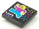 Part No: 3068pb1631  Name: Tile 2 x 2 with BeatBit Album Cover - Pixelated Minifigure and Squares Pattern