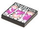 Lot ID: 380935082  Part No: 3068pb1764  Name: Tile 2 x 2 with BeatBit Album Cover - Girls Dancing, Middle Upside Down Pattern