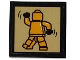 Part No: 3068pb2023  Name: Tile 2 x 2 with Picture of Yellow Dancing Minifigure Pattern (Sticker) - Set 10292