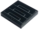 Part No: 3068pb2057  Name: Tile 2 x 2 with Silver Lines (Air Vents) on Black Background Pattern (Sticker) - Set 76181